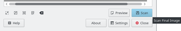 The final scan button