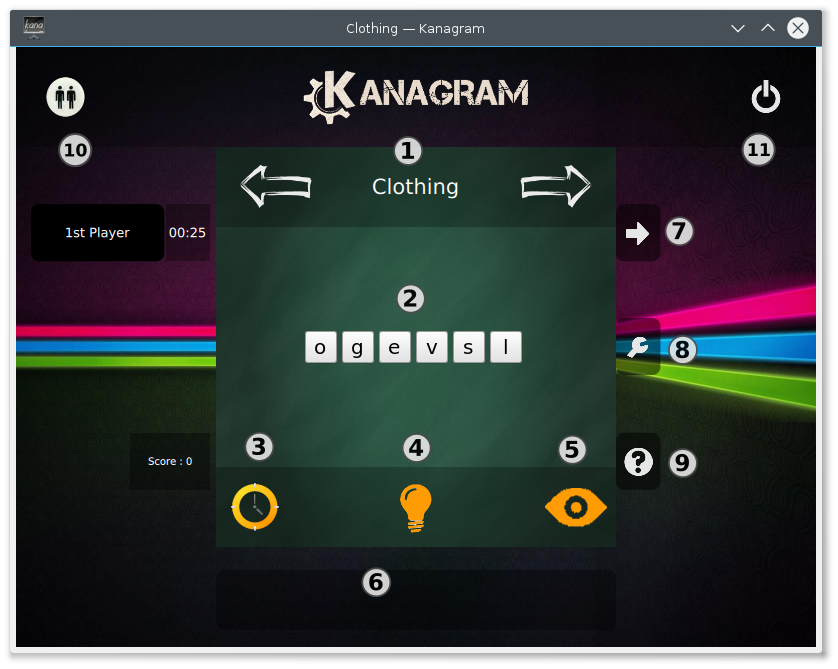 Kanagram screenshot