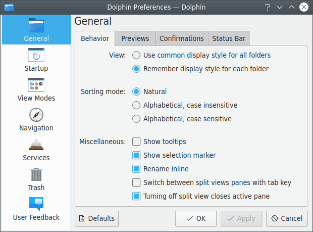 General Settings.