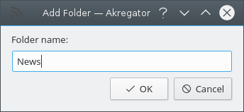 The New Folder dialog