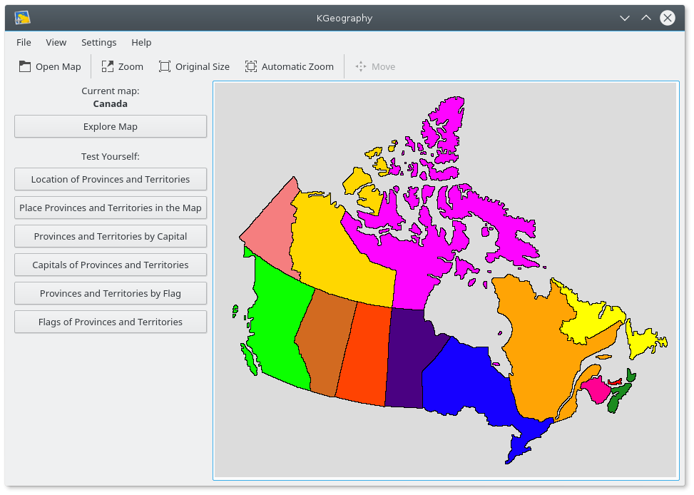 KGeography main window