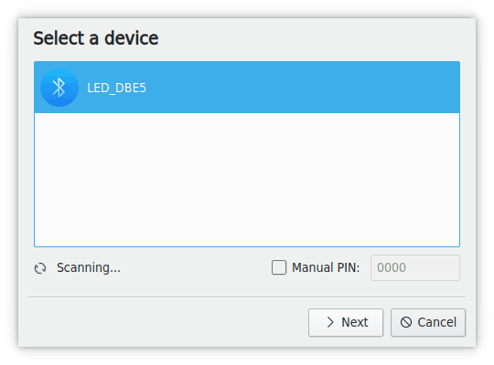 Adding Bluetooth device