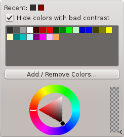 The color selector