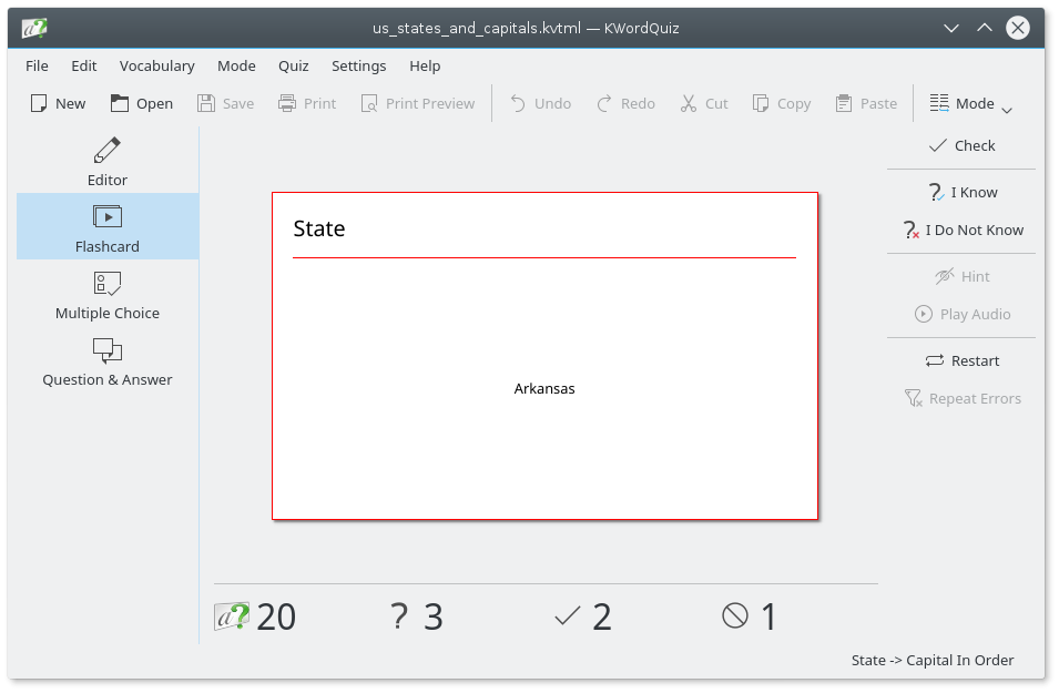 Flashcard Session