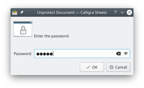 The Unprotect Document dialog