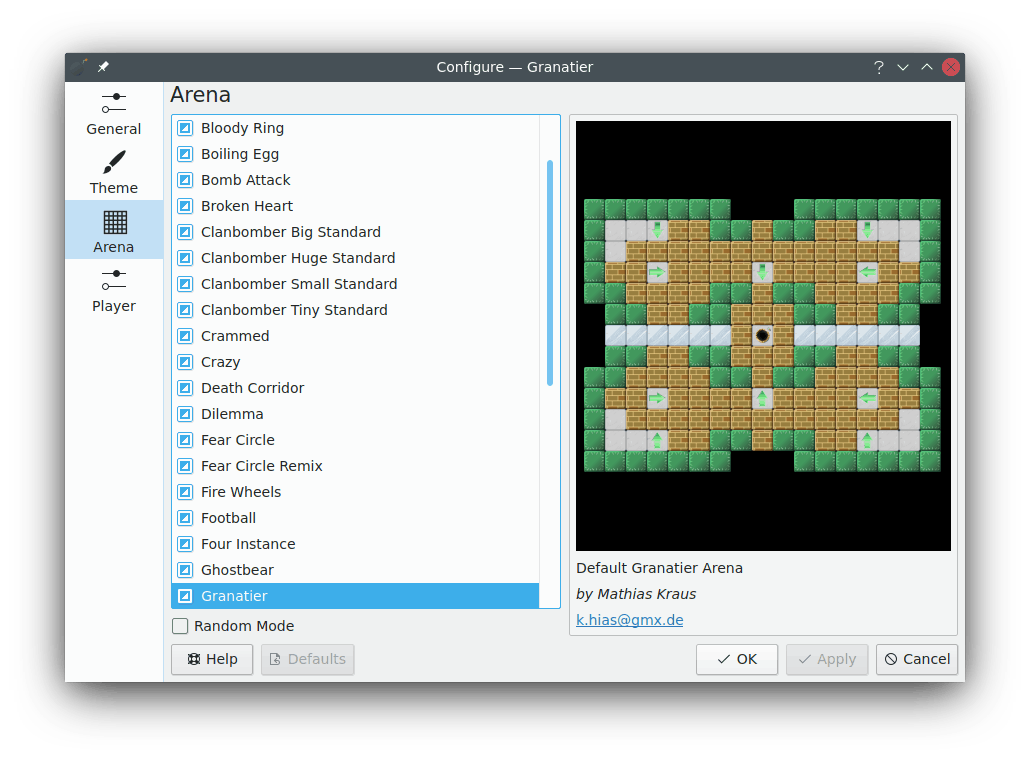 A Granatier Config screenshot