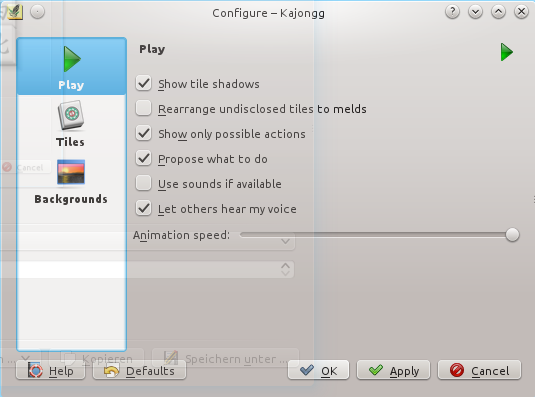 Configure Dialog