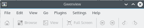 The Gwenview toolbar.