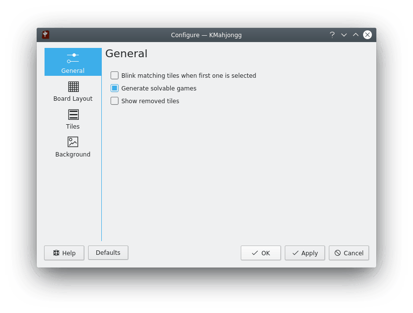 Configure Dialog