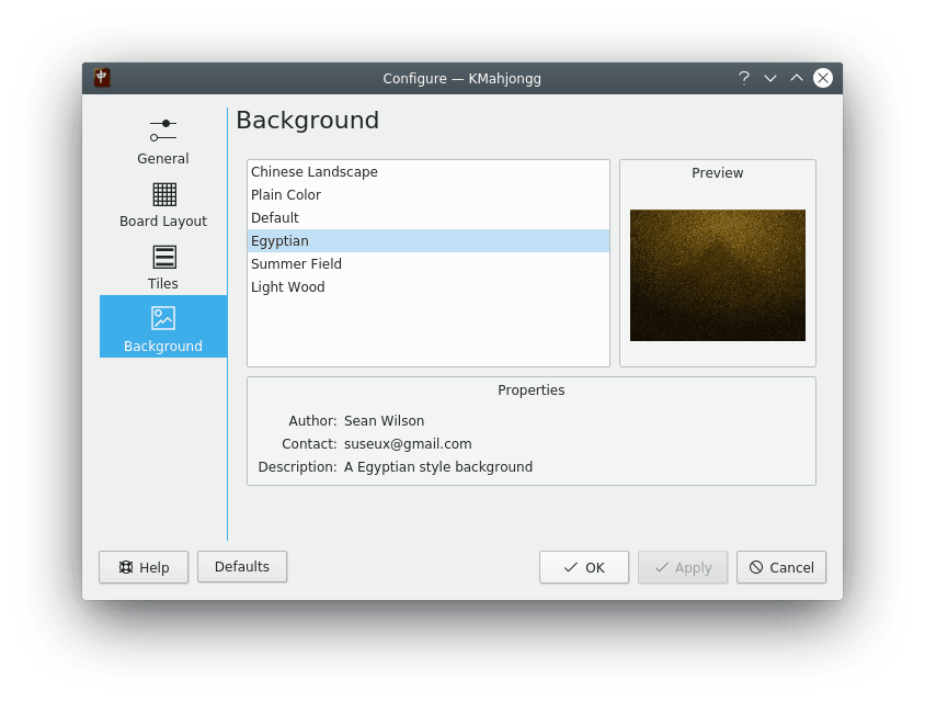 Background selector