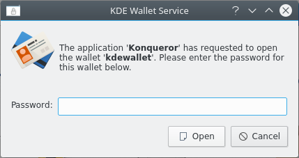 Request to open a wallet