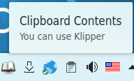 El icono de Klipper.