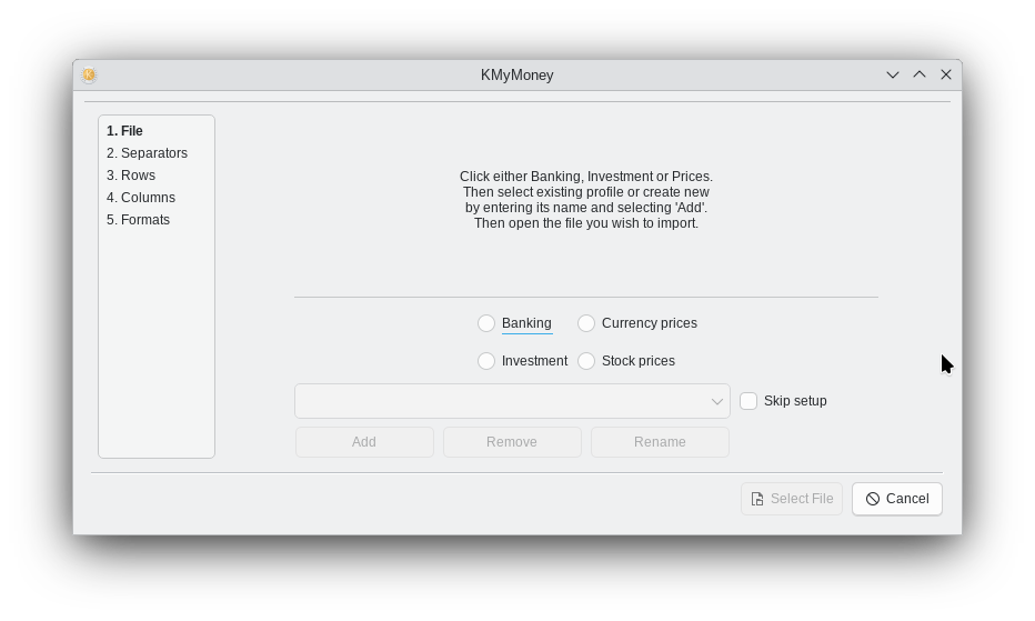 guide för csv-import: start