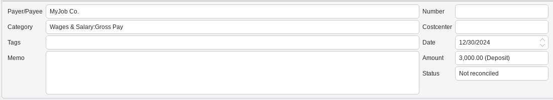 transaktionsformuläret