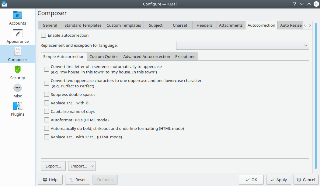 Correcció automàtica - Editor