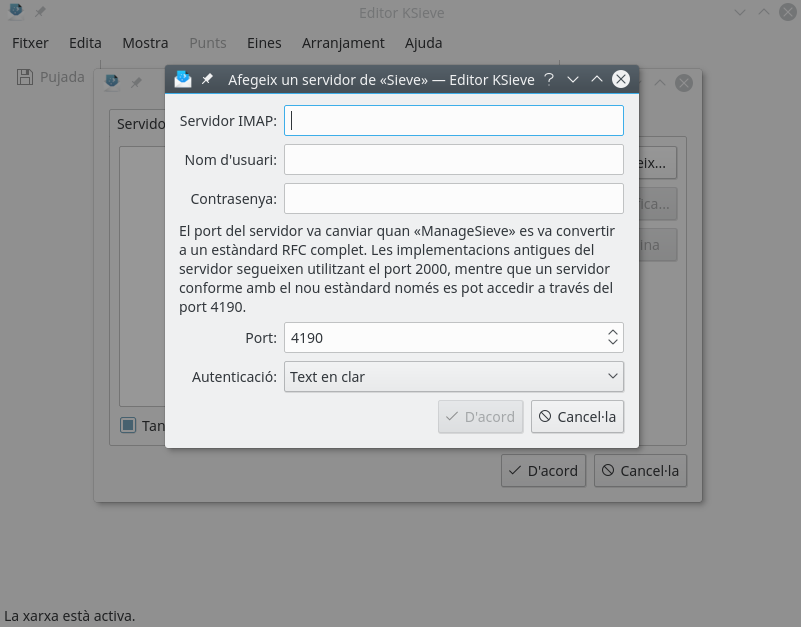 Configuració del servidor