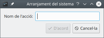 Captura de pantalla del diàleg Afegeix una acció