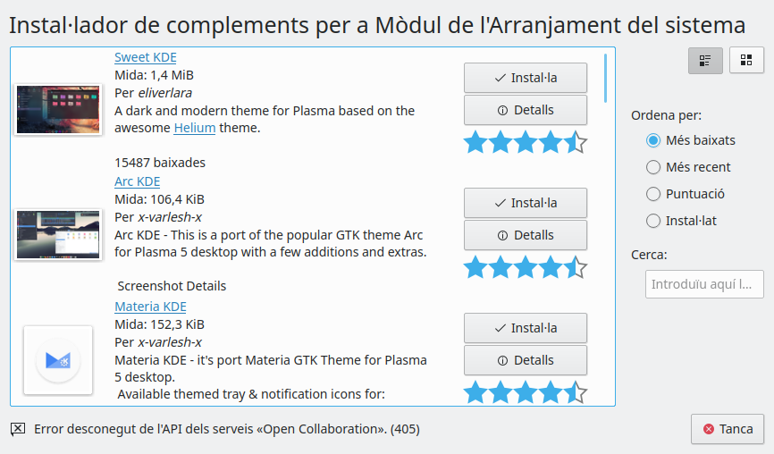 Obtén estils nous del Plasma...