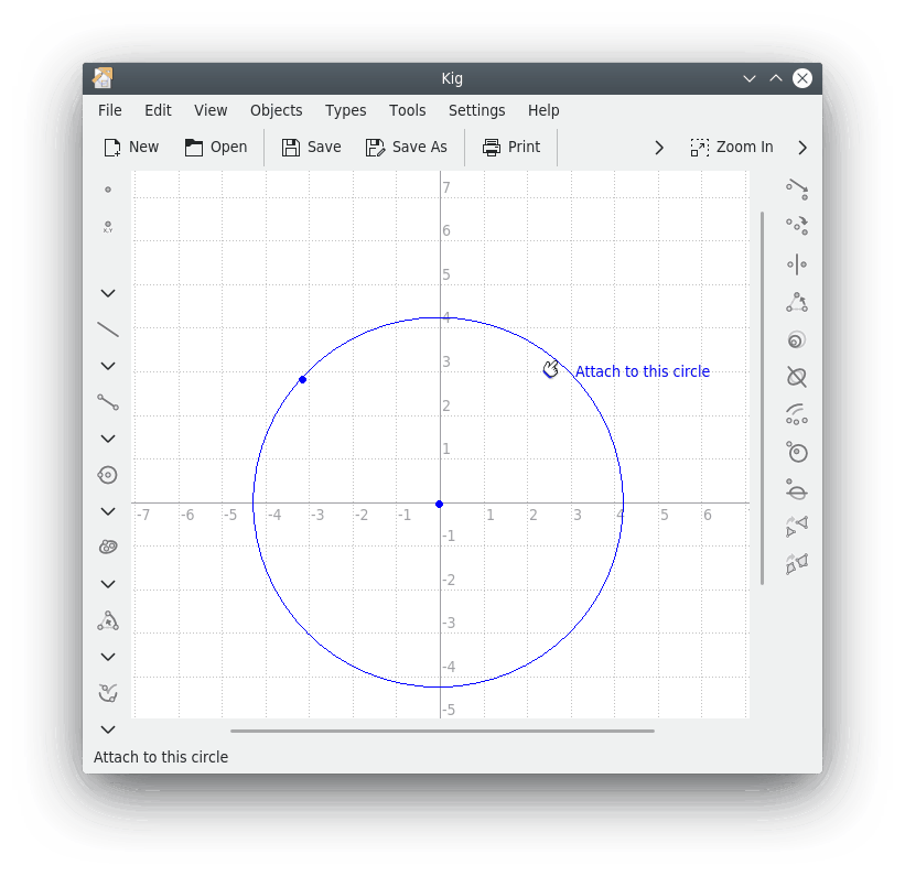 Attaching a label to a circle...