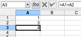 Una celda predefinida con una fórmula