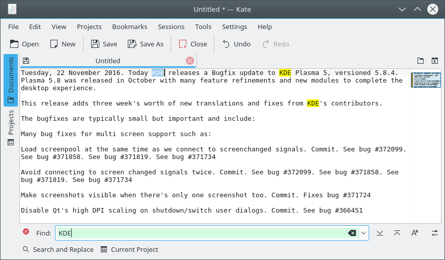 Ejemplo de una búsqueda.