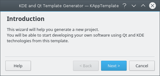 KAppTemplate esimene lehekülg