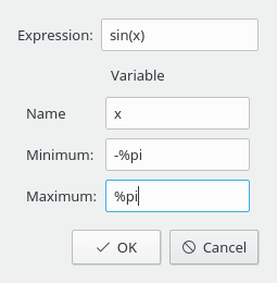 Imagem da janela de gráficos em 2D do Cantor