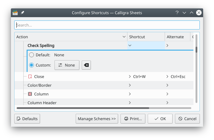 Captura de tela 1 da configuração de tecla de atalho