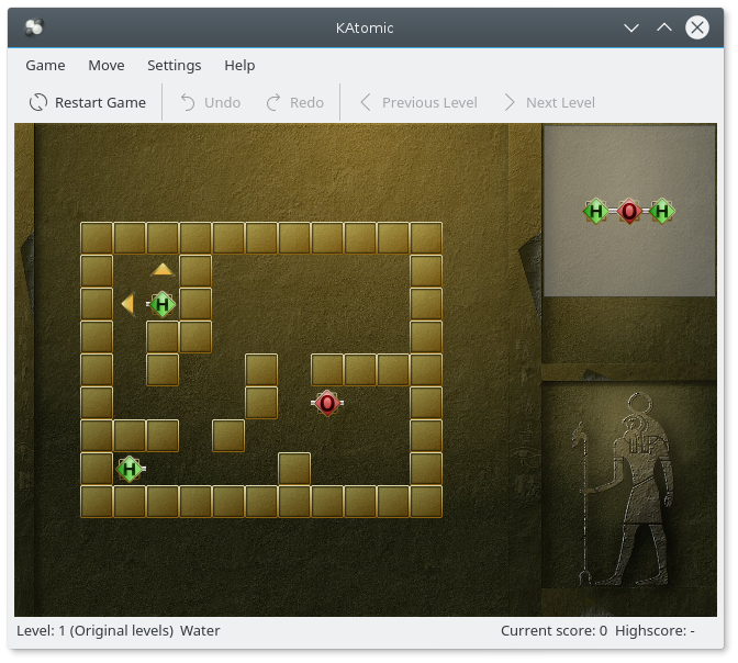 Tela principal do KAtomic