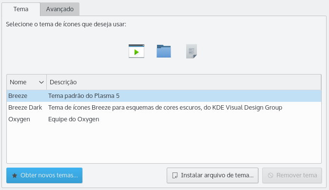 Personalizando os ícones do Plasma™