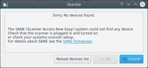 Nenhum digitalizador encontrado