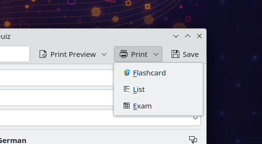 Настройки печати