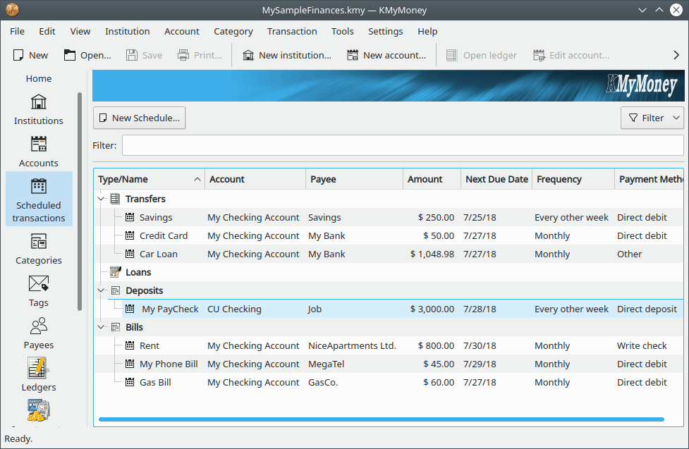 Schedule View