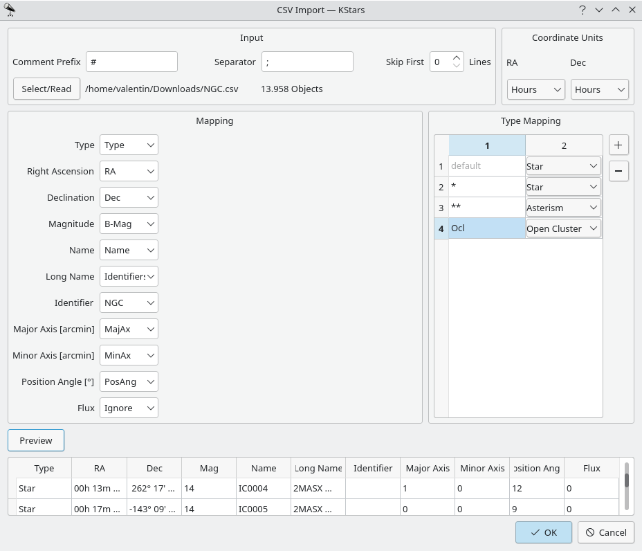 Importing CSV Catalogs