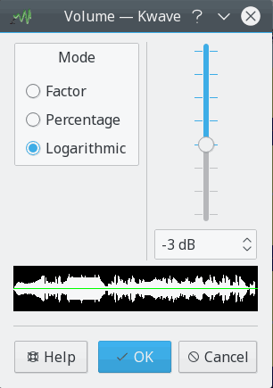 Screenshot of the Volume Plugin