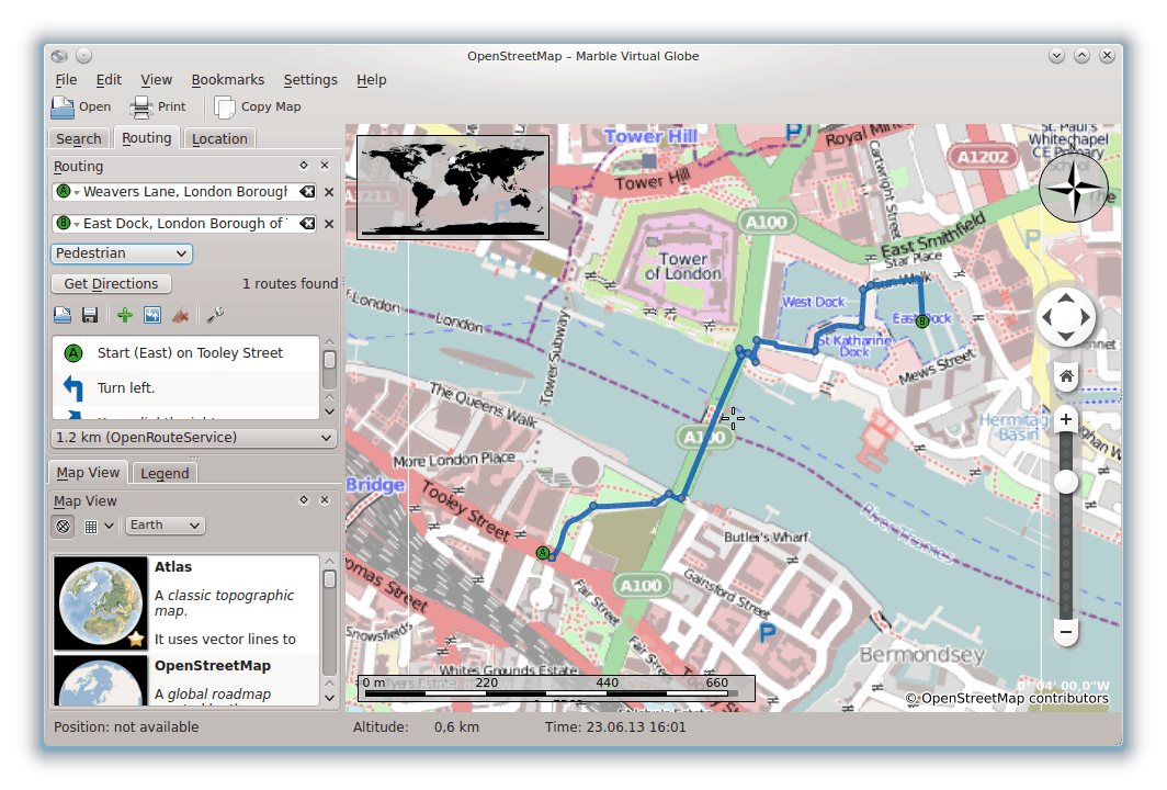 Marble Pedestrian routing