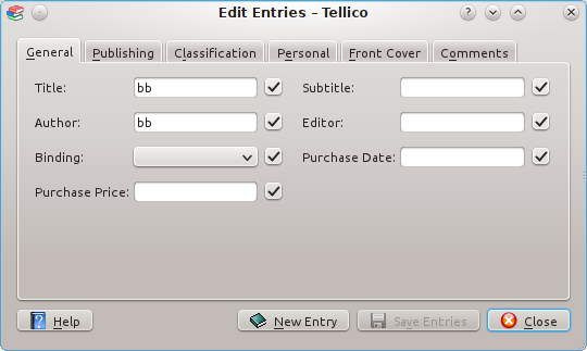 The Entry Editor for multiple entries