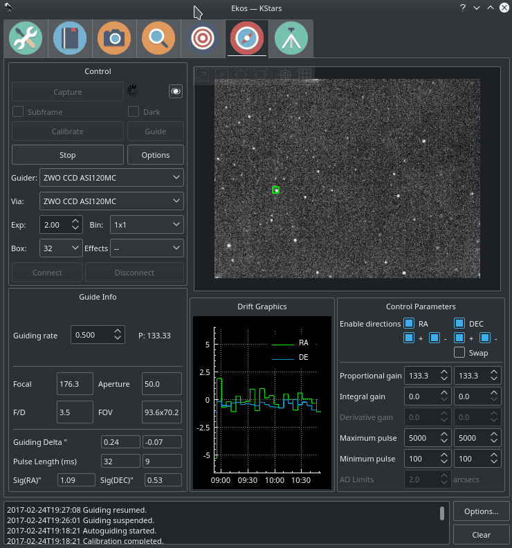 Module de guidage Ekos