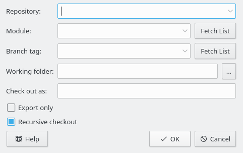 Uma imagem da janela de 'checkout' do Cervisia