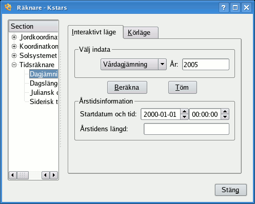Dagjämningar och solstånd