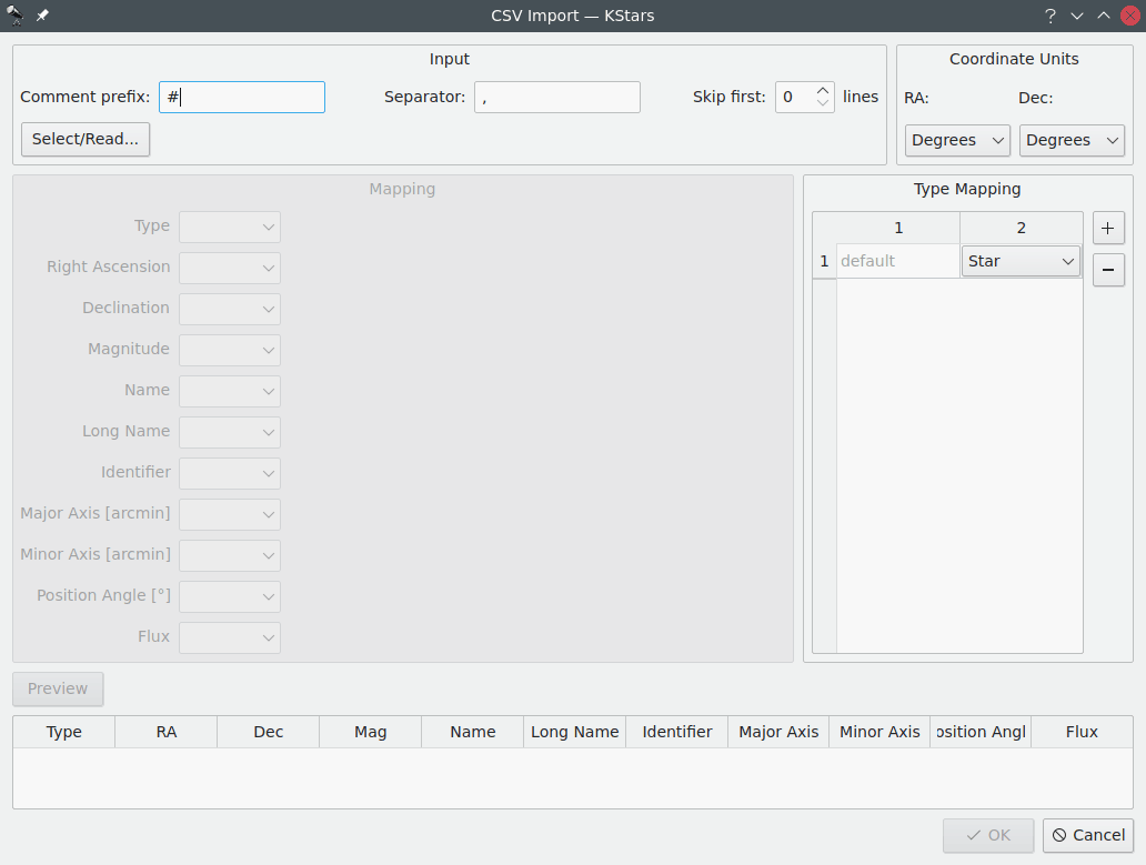 Імпортування каталогів CSV