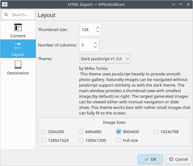 Configurar la disposició del generador d'HTML