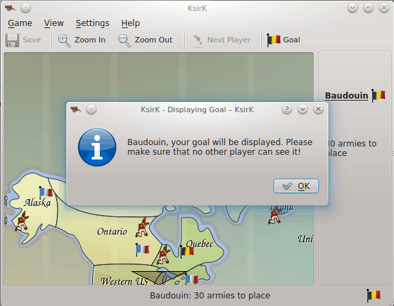 El missatge d'avís «Mostra l'objectiu»