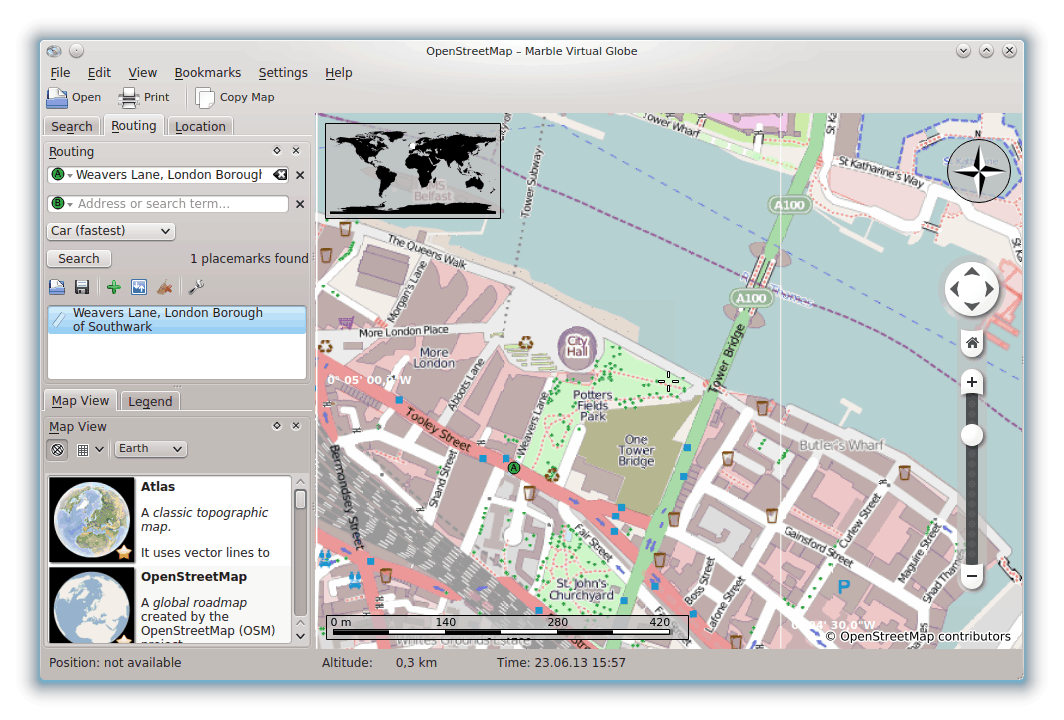 Cerca d'una adreça al Marble