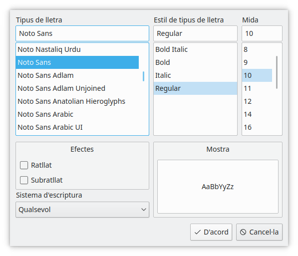 El diàleg Ajusta totes les lletres...