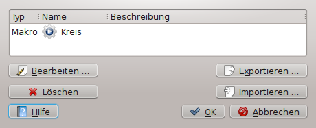 Der Dialog „Typen verwalten“
