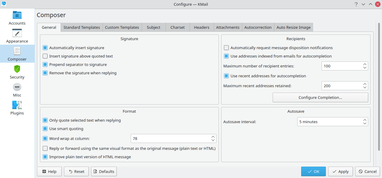 E-Mail-Editor - Allgemein