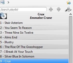 First, select the track