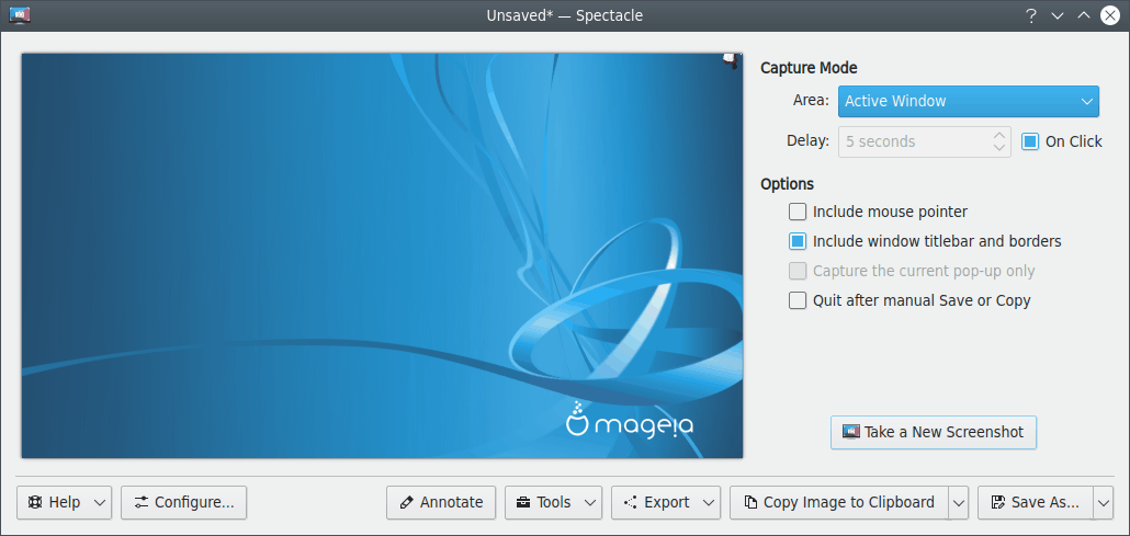 Spectacle Main Window