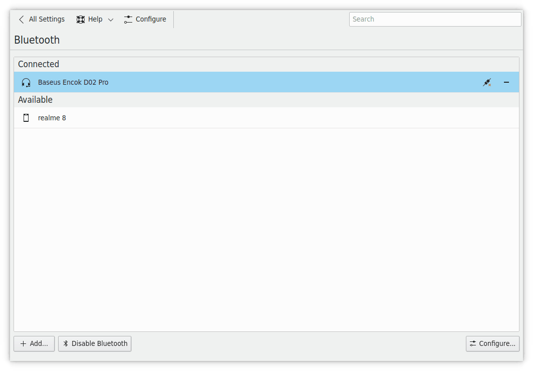 Módulo Bluetooth de las Preferencias del sistema